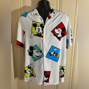Disney Mickey Mouse Woven Shirt Size XL